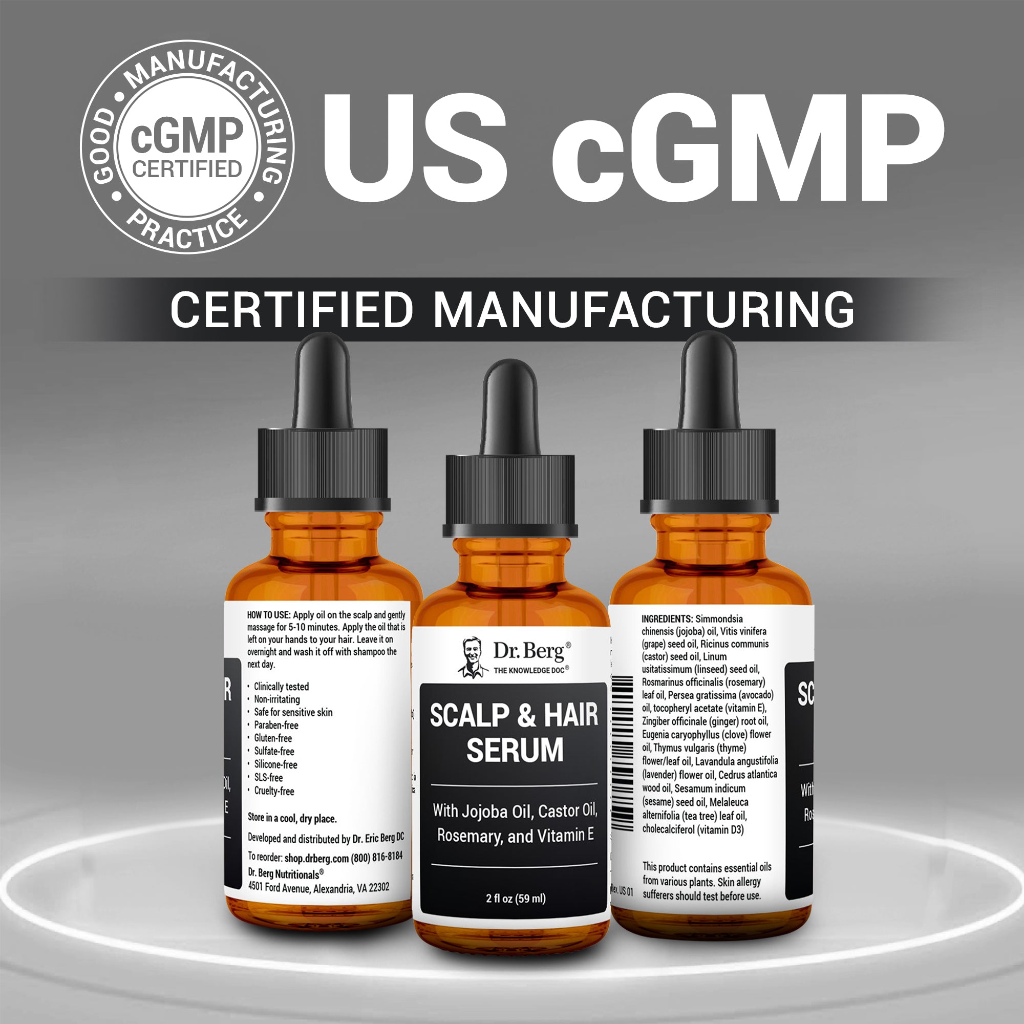 Scalp & Hair Serum – 2 fl oz – Dr. Berg