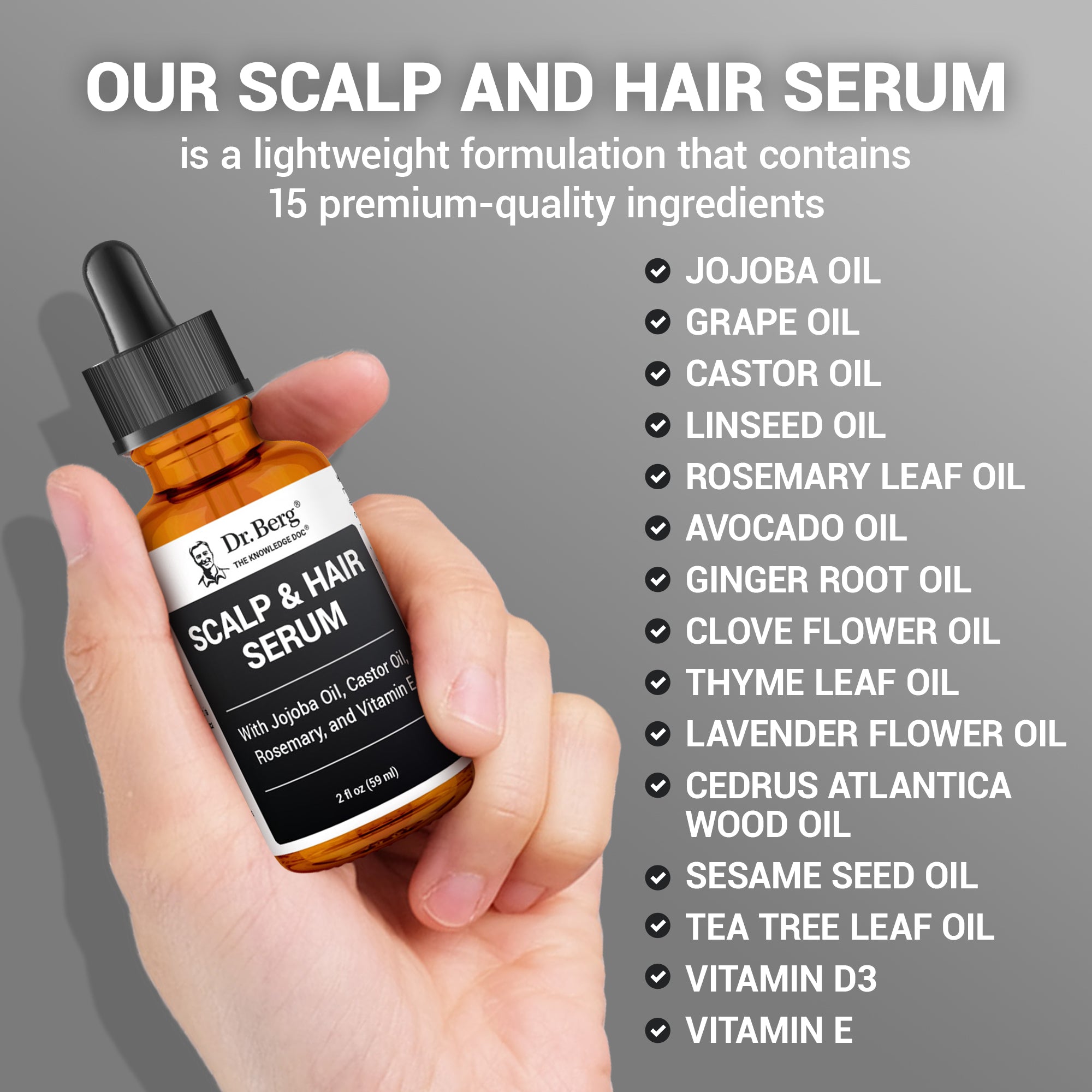 Scalp & Hair Serum – 2 fl oz – Dr. Berg