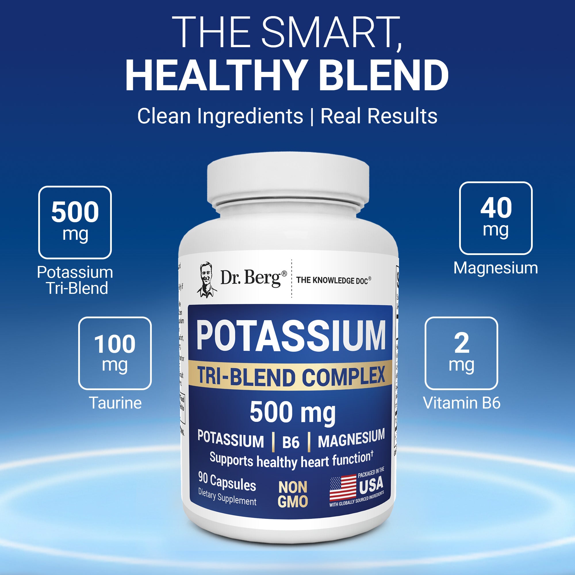 Dr. Berg Potassium Tri-Blend Complex – 500 mg Potassium
