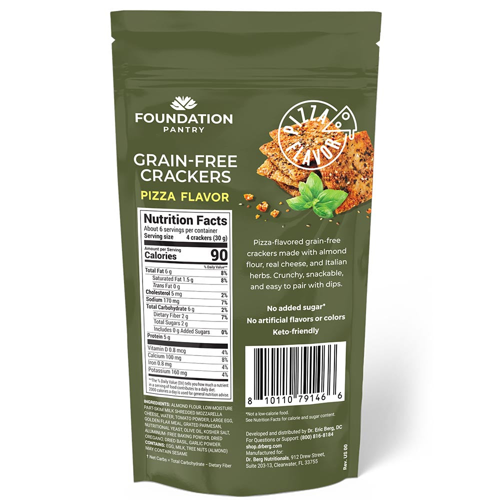 Pizza Flavor Grain-Free Crackers – Real Cheese, No Seed Oils – Dr