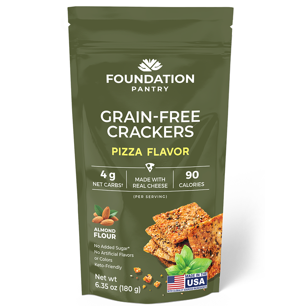 Pizza Flavor Grain-Free Crackers – Real Cheese, No Seed Oils – Dr