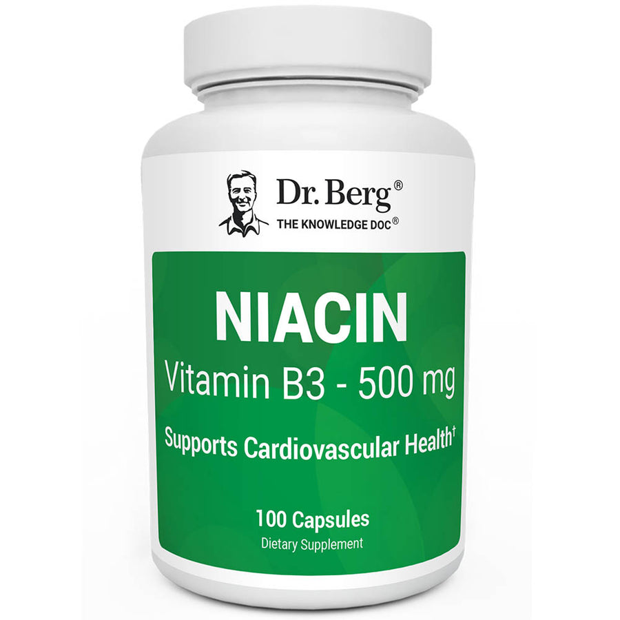 Niacin - 500 mg of Vitamin B3 - 100 Gelatin Capsules – Dr. Berg