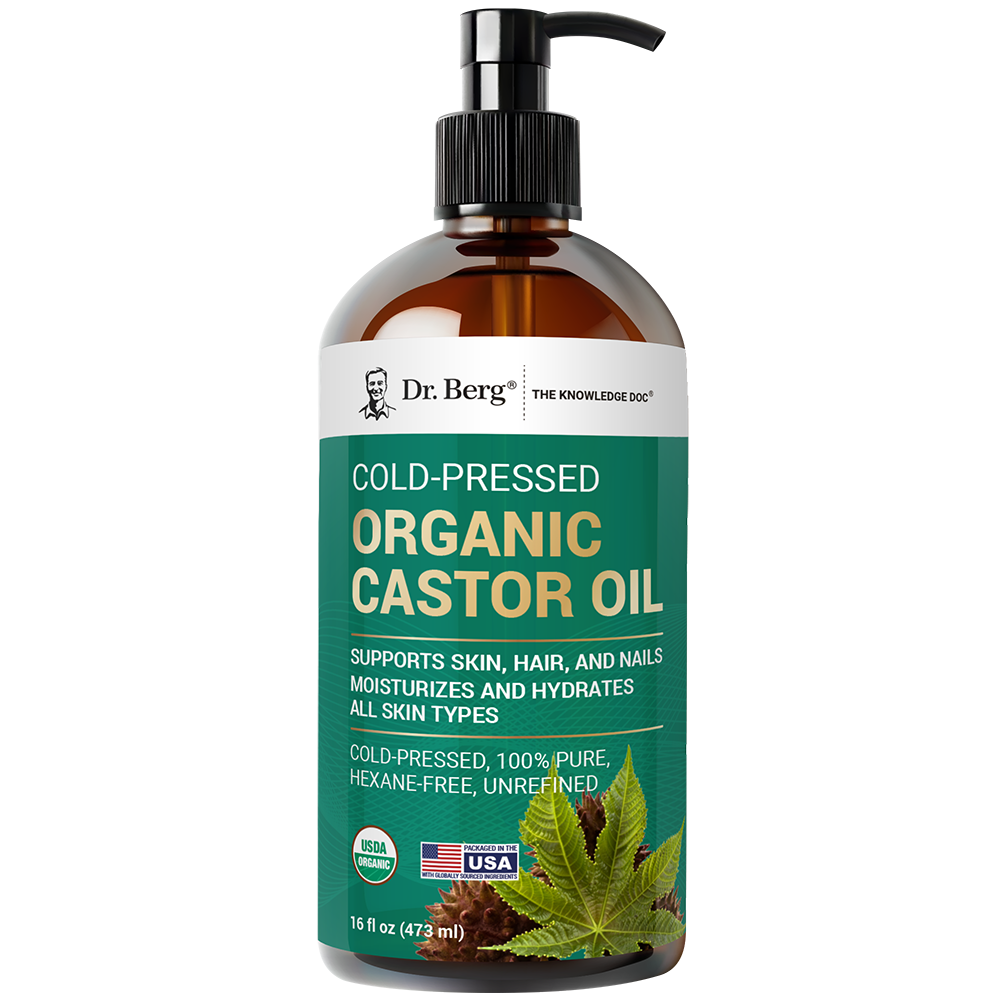 Organic Castor Oil – Cold-Pressed, Pure, Hexane-Free – Dr. Berg