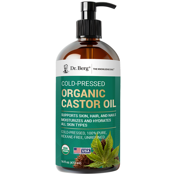 Organic Castor Oil – Cold-Pressed, Pure, Hexane-Free – Dr. Berg