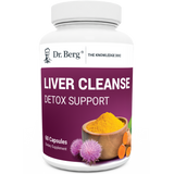 Liver Cleanse Detox Support, 60 capsules, front view, bottle with Dr. Berg branding.