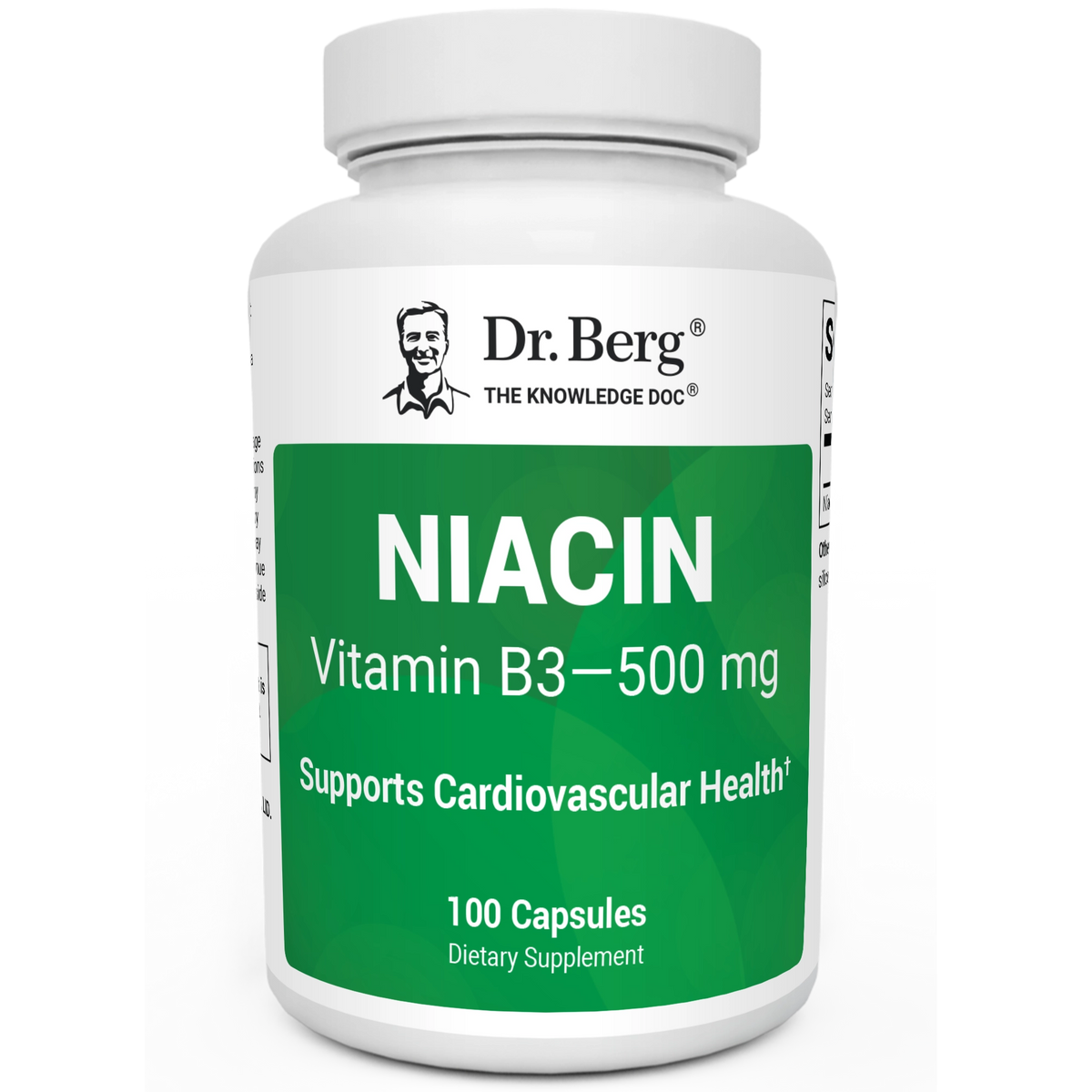 Niacin - 500 mg of Vitamin B3 - 100 Gelatin Capsules – Dr. Berg S-B3-100C-V2