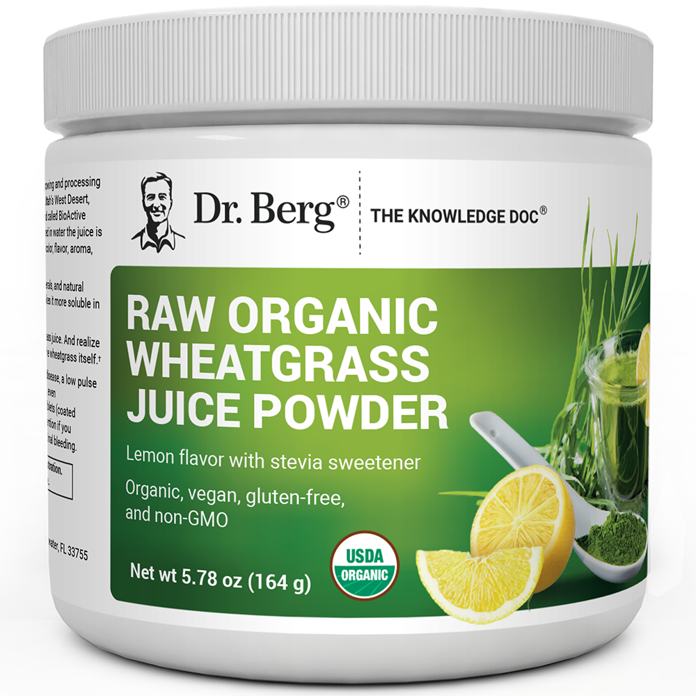 Raw Organic Wheatgrass Juice Powder USDA Organic – Lemon – Dr. Berg