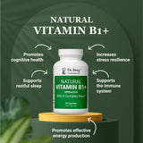 Infographic: Natural Vitamin B1+ - Promotes cognitive health. Supports restful sleep. Promotes effective energy production. Increases stress resilience. Supports the immune system.