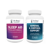 Dr. Berg's Adrenal Kit: 2 supplement bottles.