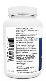 Adrenal Stress Advanced Formula bottle label, left side view, suggested use instructions, safety warning details.