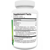 Chewable Vitamin C Complex bottle label, right side view, supplement facts. 