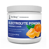 Electrolyte Powder, Tangerine Flavor, 50 Servings, 10.29 ounces, front view, Dr. Berg branding, tangerines on the cover.