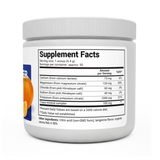 Electrolyte Powder, Tangerine Flavor bottle label, right side view, supplement facts. 