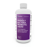 Friendly Bacteria Probiotic Liquid, 16.3 fluid ounces, front view, bottle with Dr. Berg branding.