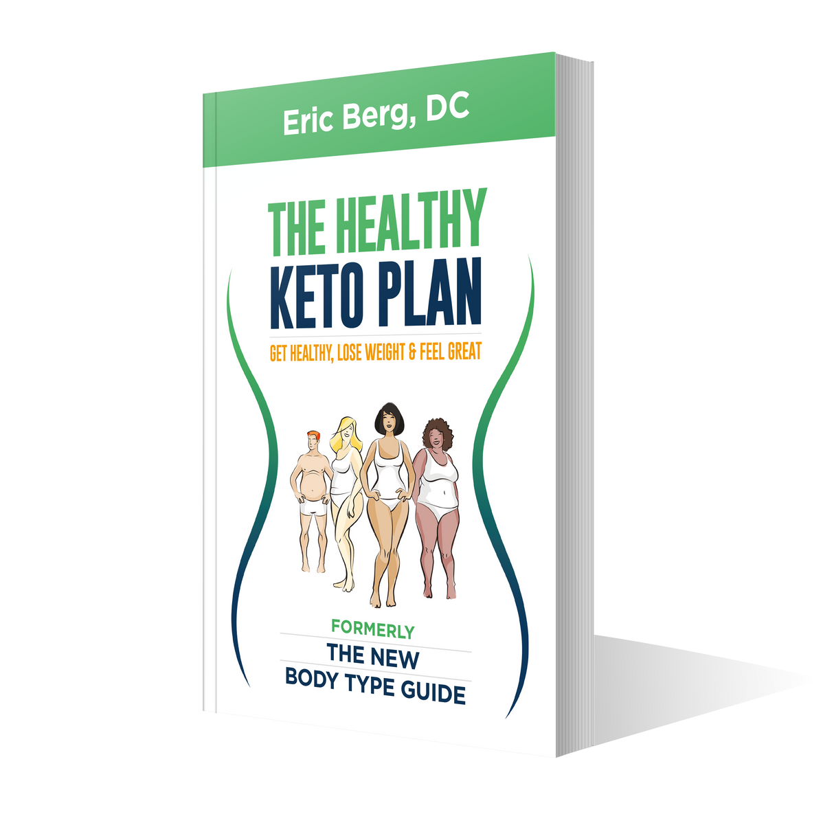 The Healthy Keto Plan, angled view, showing book thickness, 398 pages.