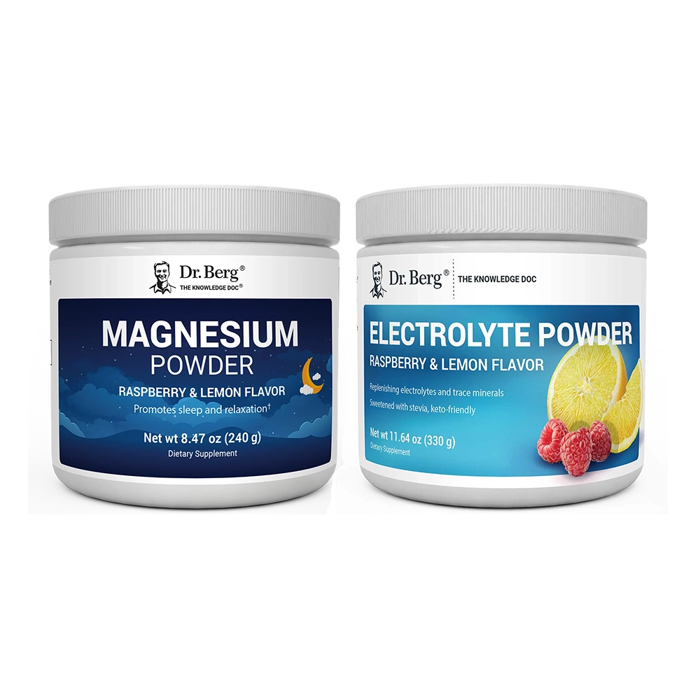 Magnesium Glycinate and Electrolyte Powder Bundle – Raspberry Lemon – 50 Servings