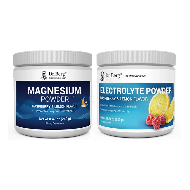 Dr. Berg Magnesium Powder Raspberry Lemon and Electrolyte Powder  Raspberry Lemon Powder