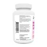 Natural Prenatal Vitamin bottle label, left side view, suggested use instructions, safety warning details.