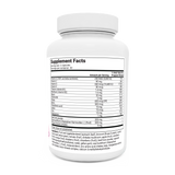 Natural Prenatal Vitamin bottle label, right side view, supplement facts. 