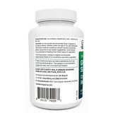 Organic Greens Superfood bottle label, 90 tablets, left side view, suggested use instructions, safety warning details.