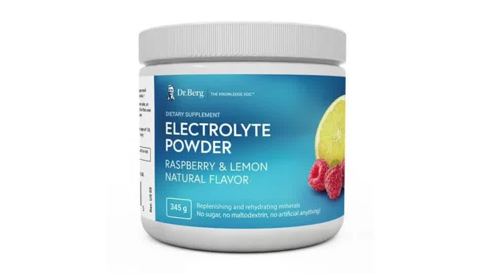 Electrolyte Powder Raspberry & Lemon Flavor 100 Servings