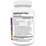 DIM Supplement Estrogen Balance bottle label, right side view, supplement facts. 