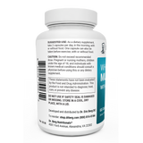 Whole Food Multivitamin bottle label, left side view, suggested use instructions, safety warning details.