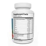 Whole Food Multivitamin bottle label, right side view, supplement facts. 