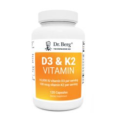 D3 & K2 Vitamin (10,000 IU) - 120 capsules | Dr. Berg